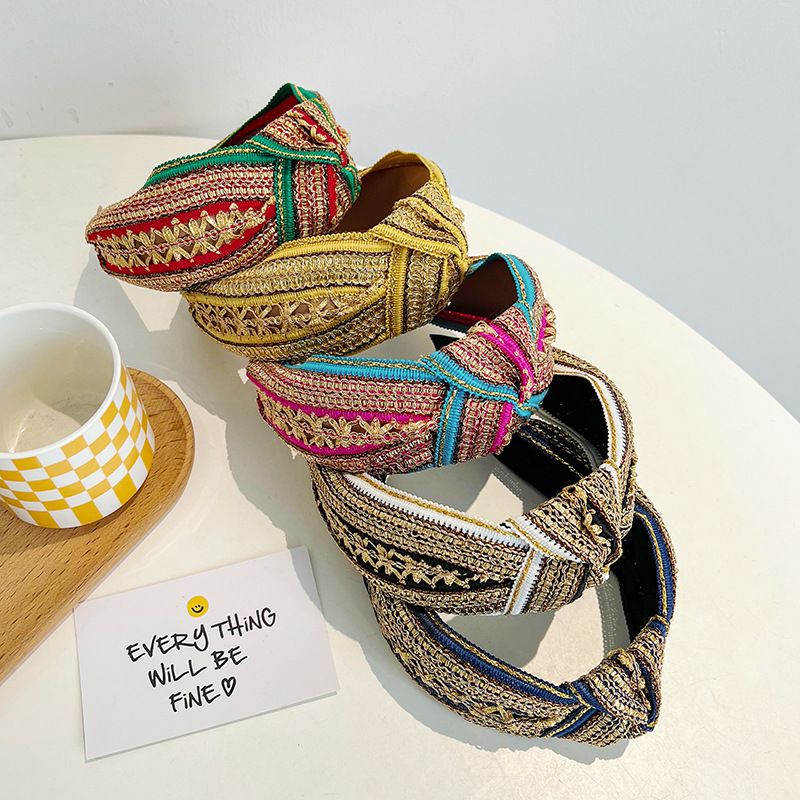 Embroidery Gold - Accessori per capelli per gioielli per