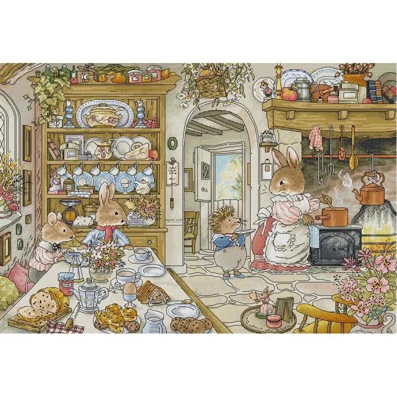 Embroidery X Pattern - Kit punto croce modello animale cartone
