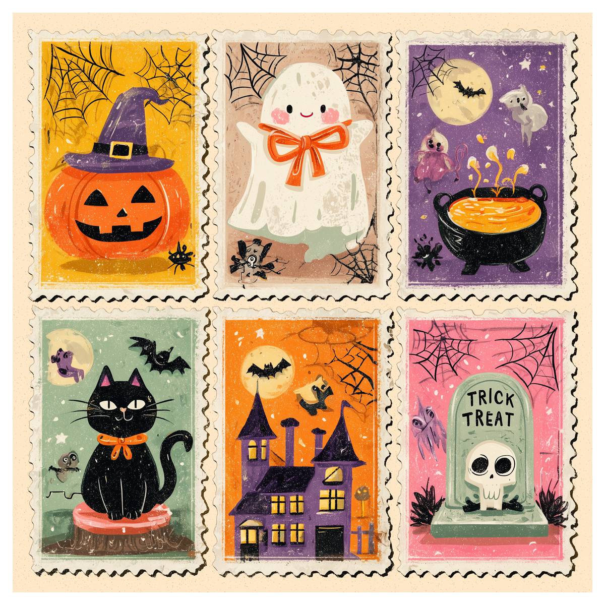 Embroidery X Pattern - 1 pz 30X30 CM/11.8 pollici Halloween