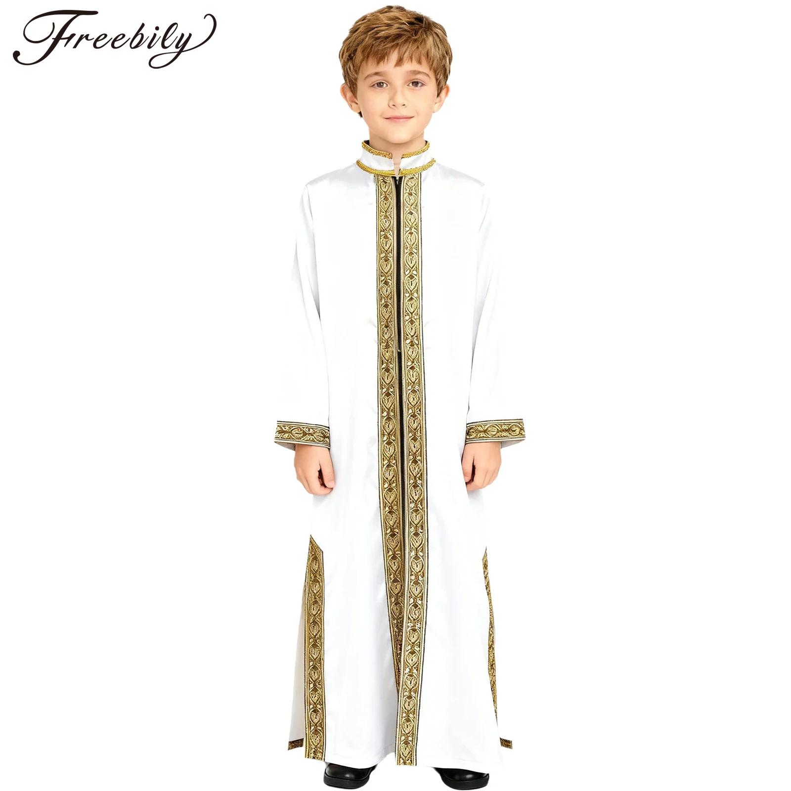 Embroidery Gold - Ragazzi ricamo oro maxi musulmano Thobe