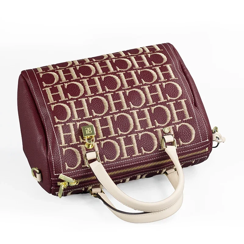 Borsa Boston con Ricamo CH, Bo - Embroidery Gold recensione e prezzo