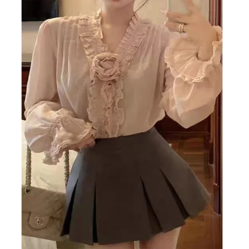 Camicia a maniche lunghe rosa  - Embroidery Roses recensione e prezzo