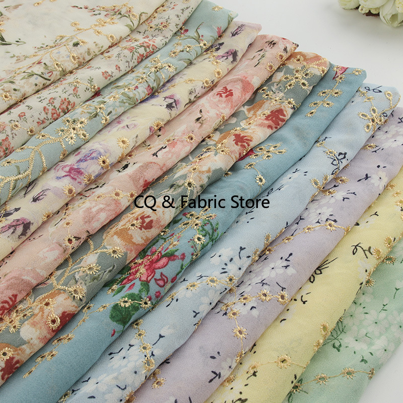Nuovo tessuto chiffon stampato - Embroidery Roses recensione e prezzo