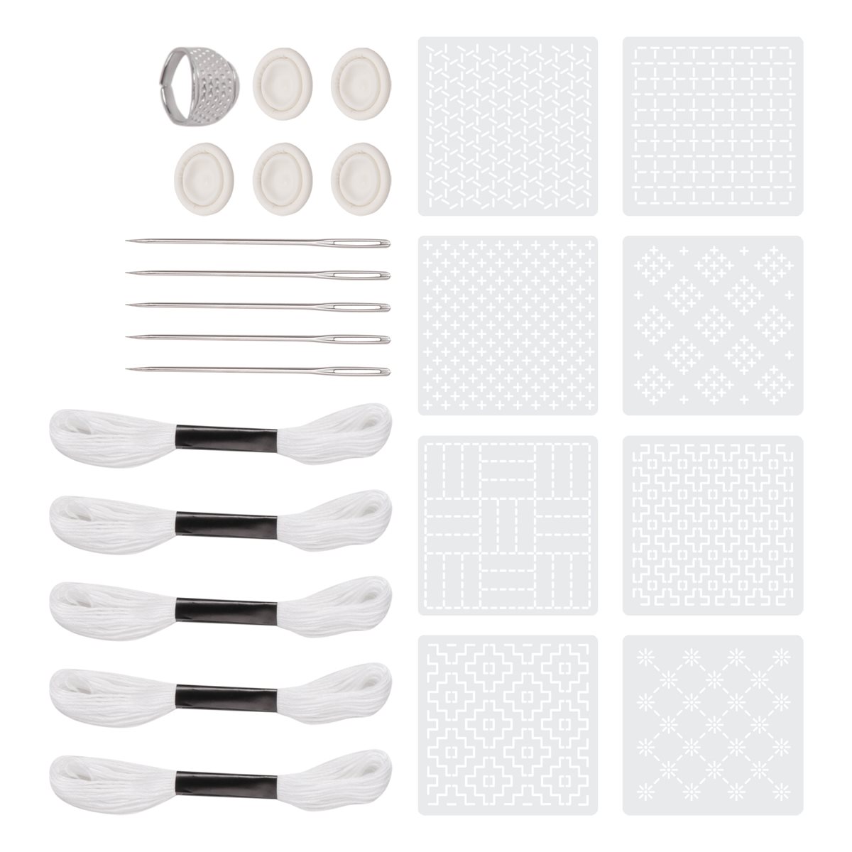 Kit di 24 Stencil in Plastica  - Embroidery X Pattern recensione e prezzo
