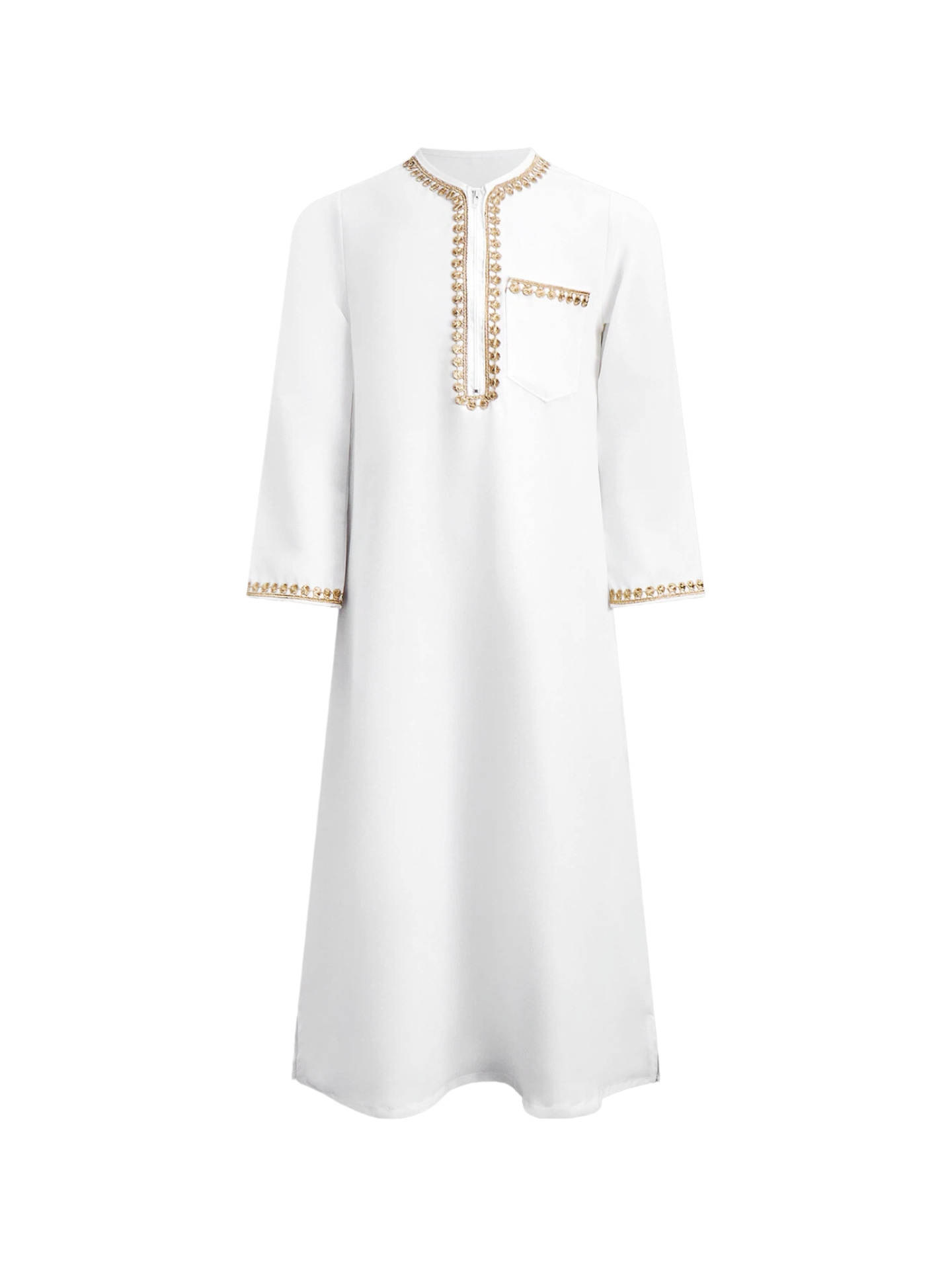 Thobe Arabo per Ragazzi, Bianc - Embroidery Gold recensione e prezzo