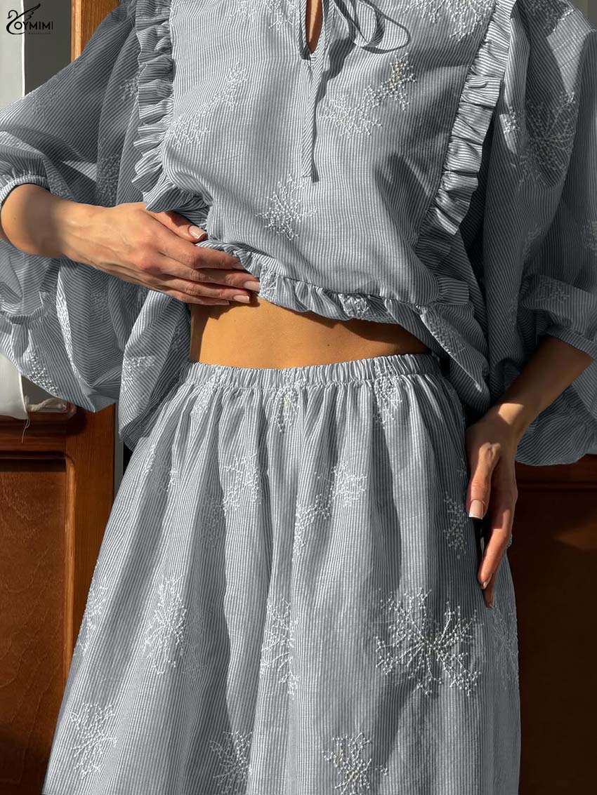 Oymimi Set Elegante in Cotone  - Embroidery Cotton Shirt recensione e prezzo