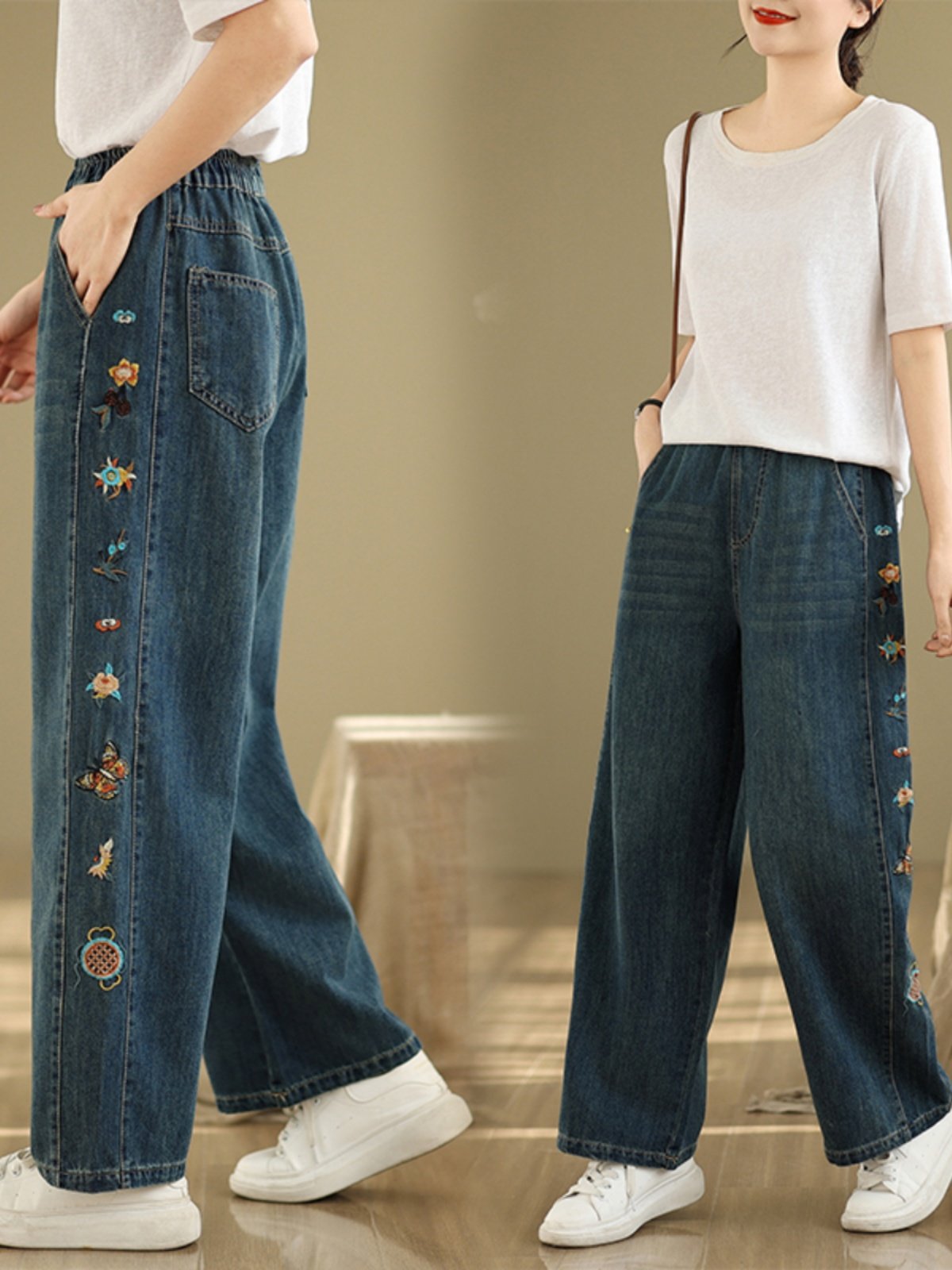 Jeans da Donna con Ricamo Flor - Embroidery Unique Design recensione e prezzo