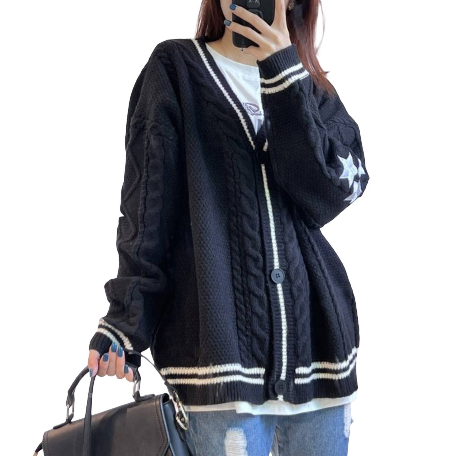 Cardigan Vintage da Donna in M - Embroidery Letter N recensione e prezzo