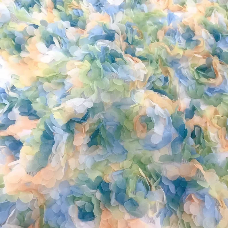 3d chiffon rosa fiore tessuto  - Embroidery Roses recensione e prezzo